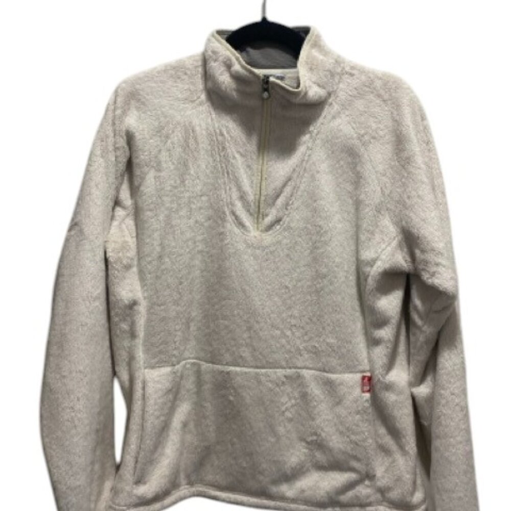 The North Face Women's Medium White Soft 1/4 Zip Fleece Jacket